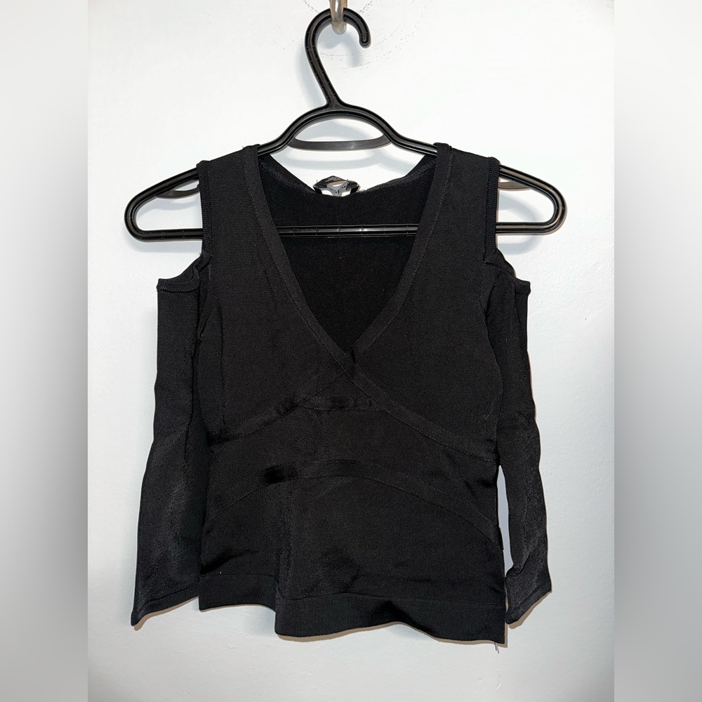 Bebe Shoulder Cut Out Top